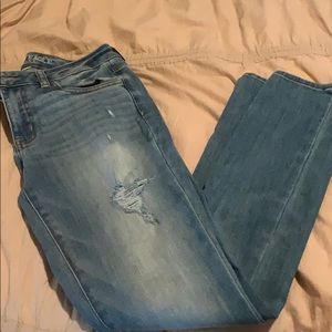 American eagle jeggings distressed size 6